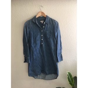 J. Crew denim shirt dress